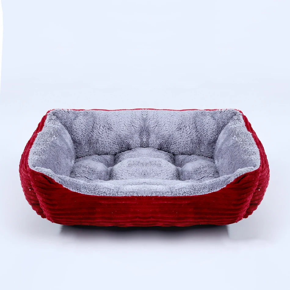 Bed for Dog Pet Square Plush Kennel Medium Small Dog Sofa Bed Cushion Pet Calming Dog Bed House Pet Supplies Accessories