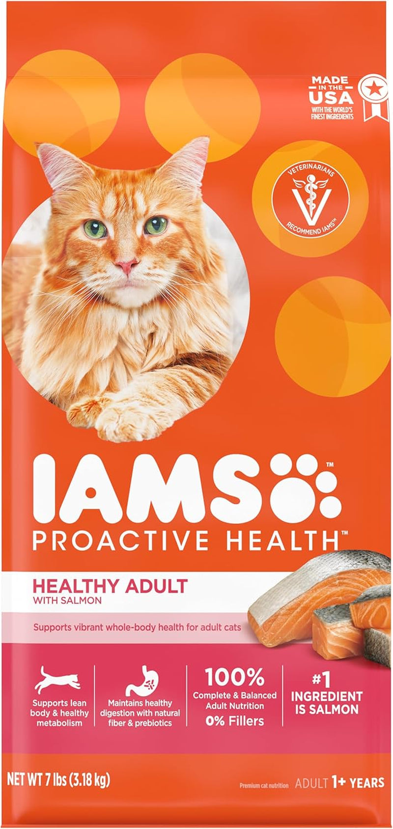 PROACTIVE HEALTH Adult Healthy Dry Cat Food with Salmon Cat Kibble, 7 Lb. Bag