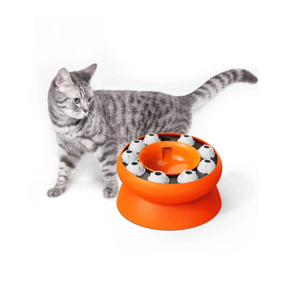 Slow Feeder Cat Bowl Cat Stomach Healthy Slanted Design Multifunction Pet Feed Bowl