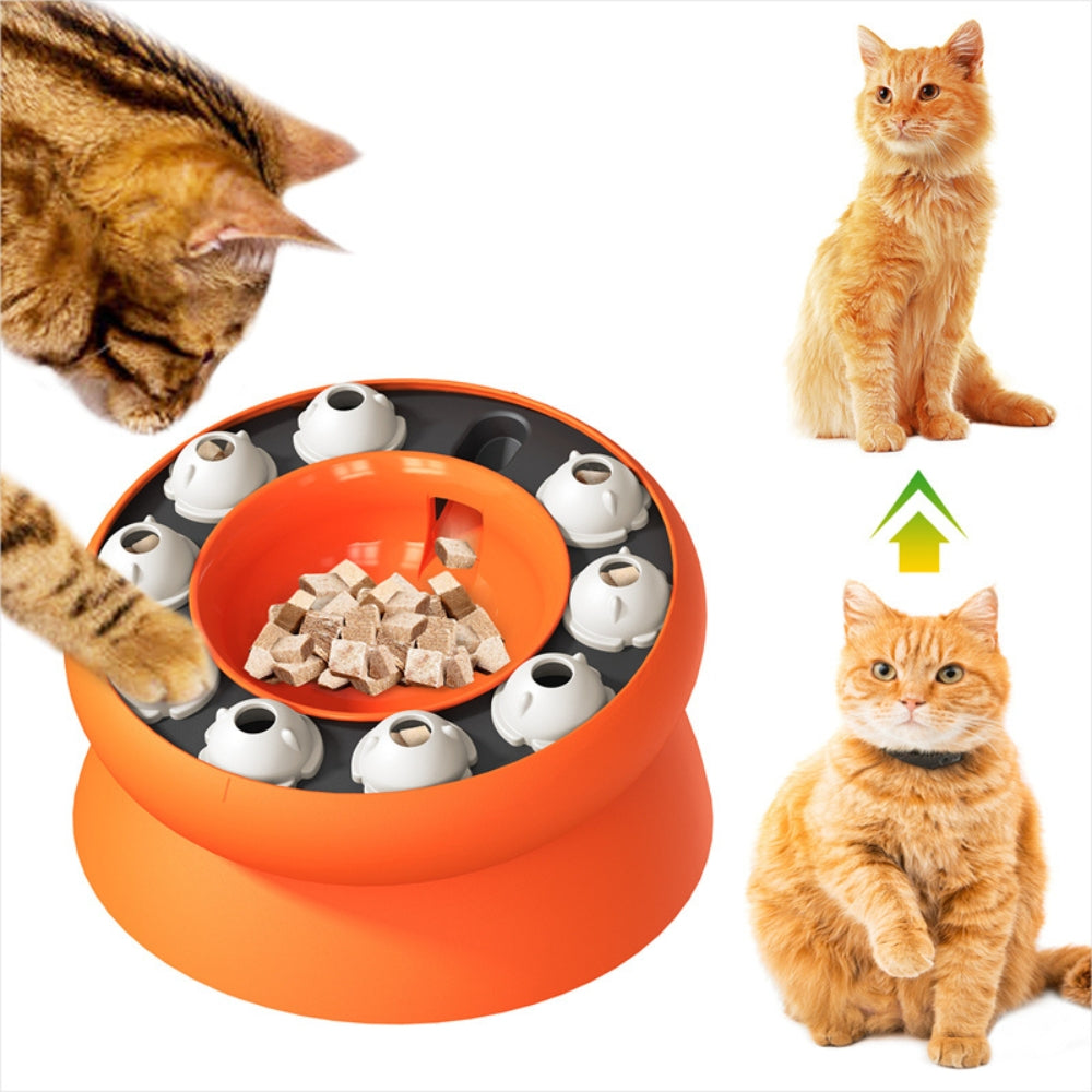 Slow Feeder Cat Bowl Cat Stomach Healthy Slanted Design Multifunction Pet Feed Bowl