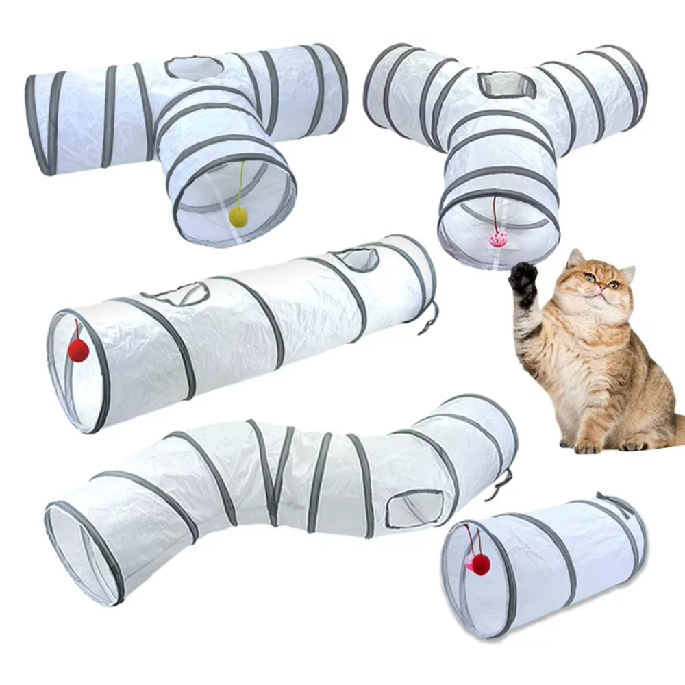 White Cat Tunnel Toy Pet Supplies Cross Border Playground For Cats Toys