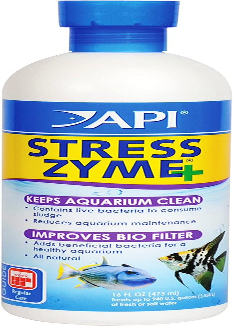 Stress Zyme Bacterial Cleaner, Freshwater and Saltwater Aquarium Water Cleaning Solution