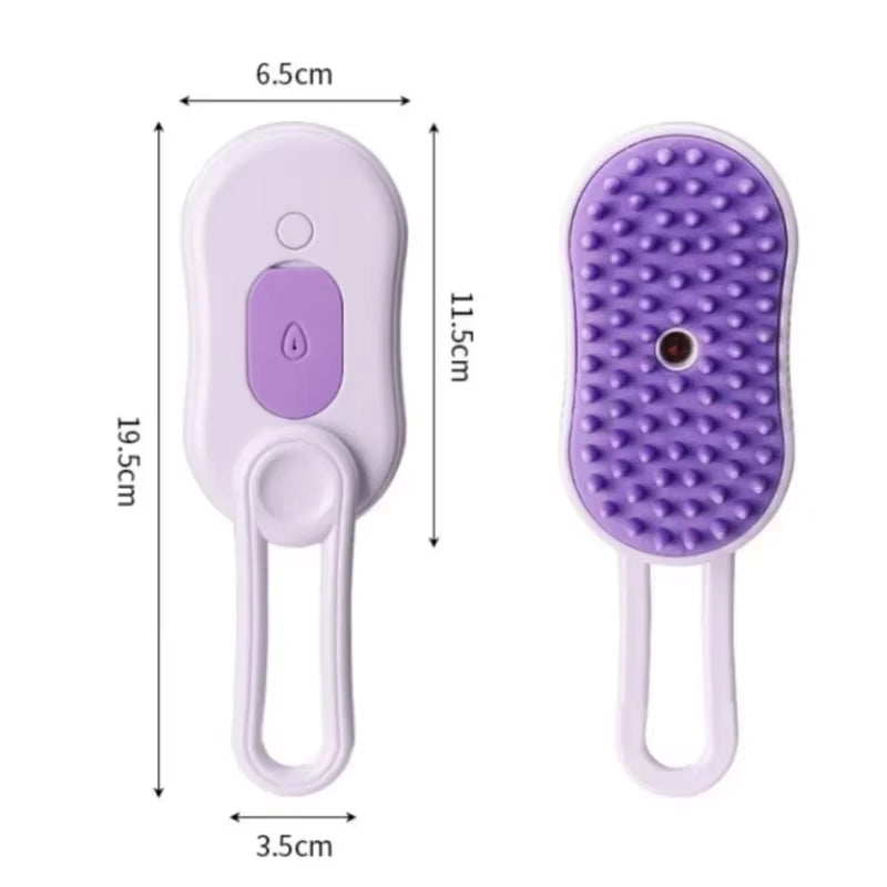 Cat Steam Brush Electric Spray Cat Hair Brush 3 in 1 Dog Steam Brush for Massage Pet Grooming Pet Hair Remover Pet Accessories